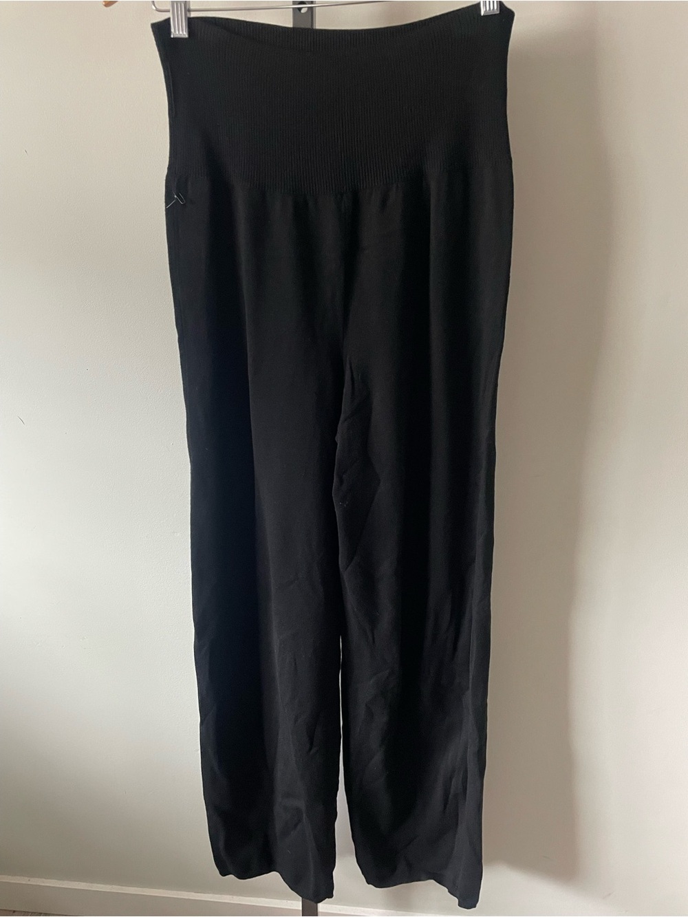 NEW Babaton The Group Sontag Knit Wide Leg Pant Black Long Longline Size Medium - Picture 8 of 8